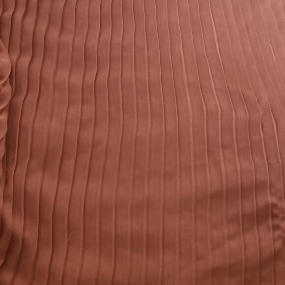 Women's Chiffon Pleated Wide-Leg Palazzo Capri Pants Peach - Picture 11 of 16